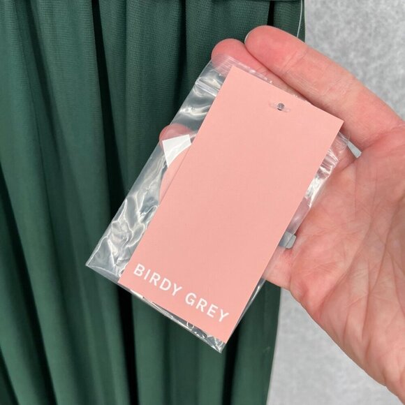 Birdy Grey Jan Dress Size M Emerald Green Low Back Bridesmaid Formal Pockets NEW - Picture 6 of 14